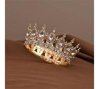 Women's Crystal Crown - Full Round Princess Tiara, Wedding Queen Pageant Headpiece, Bridal Hair Accessory