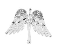 Women's Crystal Guardian Angel Wings Pin, Crystal Brooch Pin, Crystal Angel Wings Brooch Pin, Angel Rhinestone Brooch Pin for Cardigan Shawl Shirt Hat Bag, Fashion Apparel, Men Women Gift Gold Silver