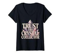 Women's Crystal Healer Crystal Healing Crystal Lover Gift V-Neck T-Shirt