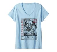 Women's Cthulhu Mythos Cosmic Horror Eldritch Terror V-Neck T-Shirt