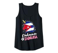 Womens Cuban Flag Cuba Unicornio Tank Top