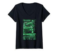 Women's Cuban Knight Anole Reptile Keeper Lizard V-Neck T-Shirt