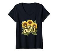 Womens Cuddle and Sunflower Costume for Boys and Girls V-Neck T-Shirt