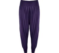 FASHION FAIRIES Women’s Cuffed Bottom Baggy Harem Ali Baba Stretch Trousers Ladies Plain and Printed Active Wear Yoga Pants Arabic Belly Dance Harem Pants Jogging UK Size 8-26 Purple