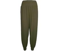 FASHION FAIRIES Women’s Cuffed Bottom Baggy Harem Ali Baba Stretch Trousers Ladies Plain and Printed Active Wear Yoga Pants Arabic Belly Dance Harem Pants Jogging UK Size 8-26 Khaki