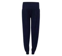 Womens Cuffed Bottom Baggy Harem Ali Baba Trousers#(Navy Plain Harem Trouser#UK 16-18#Womens)