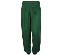 Womens Cuffed Bottom Baggy Harem Ali Baba Trousers Summer Sports Cuffed Pants Ladies Active Wear Yoga Pants Arabic Belly Dance Herem Pants Jogging Trousers (Bottle Green UK 8-10)