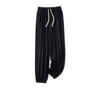 Womens Cuffed Lounge Pants, Womens Solid Color Pyjama Pants, Classic Simple Sleepwear Bottoms Comfortable Soft Pyjamas Trousers Lightweight Plus Size Sleepwear Trousers With Drawstring