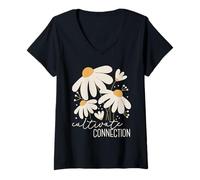 Womens Cultivate Connection Neurodiversity Affirming Speech Therapy V-Neck T-Shirt