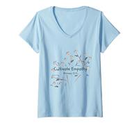Womens CULTIVATE EMPATHY Women Design Bible Verse V-Neck T-Shirt