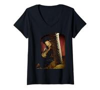 Womens Culture Club Pop Singer Boy George By Simon Fowler V-Neck T-Shirt