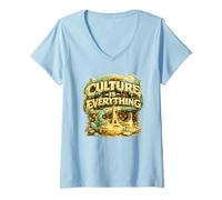 Women's Culture is Everything Cheesemaker Cheese Making Gift V-Neck T-Shirt