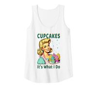 Womens Cupcakes It's What I Do Cup Cake Baking Retro 50s Style Tank Top