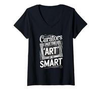 Womens Curators Put The Art In Smart Creativity V-Neck T-Shirt