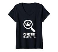 Women's Curiosity is A Lifestyle, True Crime Addict V-Neck T-Shirt