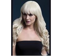 Womens Curly Blonde Fever Isabelle Fancy Dress Cosplay Wig with Fringe