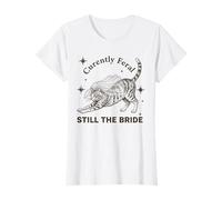 Womens Currently Feral Still The Bride Bachelorette Cat T-Shirt