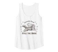 Womens Currently Feral Still The Bride Bachelorette Cat Tank Top