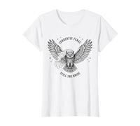 Womens Currently Feral Still The Bride Bachelorette Owl T-Shirt
