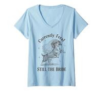 Women's Currently Feral Still The Bride Bachelorette V-Neck T-Shirt