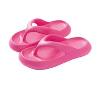 Women's Cushioned Platform Slippers Unisex Comfort Slides Slippers Spring Summer and Autumn Thick Flip Flops Casual Holiday Beach (Hot Pink, 4)
