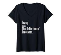 Womens Custom For Tracy - Funny Shirt With The Name Tracy V-Neck T-Shirt