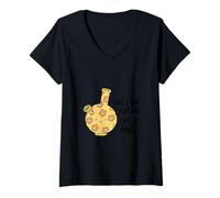 Women's Cute 420 Smoking Marijuana, Funny Stoner Bong, Weed Meme V-Neck T-Shirt