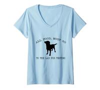 Womens Cute All Food, Must Go to The Lab for Testing T-Shirt V-Neck T-Shirt