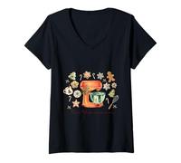 Womens Cute and Cozy Christmas Cookie Holiday Baking V-Neck T-Shirt