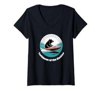 Womens Cute Bear Lake Utah and Idaho Caribbean of The Rockies V-Neck T-Shirt