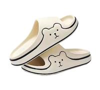 Women's Cute Bear Sliders, Ladies Quick-Drying Shower Shoes, Anti-Slip Lightweight Open-Toe Slippers, Swimming Pool Beach Sliders, Cloud Bathroom Soft-Sole Slippers, Extra Comfortable