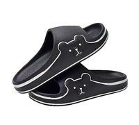 Women's Cute Bear Sliders, Ladies Quick-Drying Shower Shoes, Anti-Slip Lightweight Open-Toe Slippers, Swimming Pool Beach Sliders, Cloud Bathroom Soft-Sole Slippers, Extra Comfortable