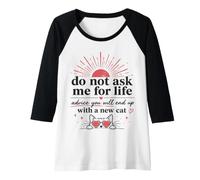 Womens Cute Cat Lover Advice Humor New Cat Quote Vibe Raglan Baseball Tee