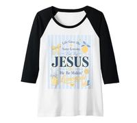 Womens Cute Christian Faith Humor Jesus Makes Lemonade Quote Raglan Baseball Tee