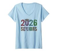 Womens Cute Class of 2026 Seniors Graduating Almost There 12 Years V-Neck T-Shirt
