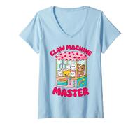 Womens Cute Claw Machine Master Prize Grabber V-Neck T-Shirt