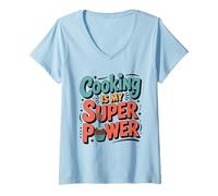 Women's Cute Cookie Baking Cooking Cook Chef Mom Dad V-Neck T-Shirt