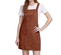 Women's Cute Corduroy Overall Bib Dress Pinafore Suspender Dress Skirt Jumper Casual Fashion Overalls Pinafore Short Dresses 2025 New