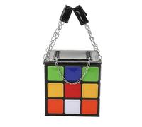 Women's Cute Cube Shape Handbag Square Box Shaped Clutch Bag Colorful Shape Purse for Girl Valentine Gift Fashion Accessory Handbag