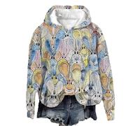Women's Cute Dog Printed Hoodie 3D Cat Print Hooded Sweatshirt Long Sleeve Pullover Top with Pocket