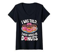Womens Cute Doughnut Sayings Donut Lover Baker Pastry Chef V-Neck T-Shirt