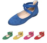 Women's Cute Dress Mary Jane Shoes Soft Party Holiday Ballet Flats Ballet Flats for Women Comfortable Ankle Strap Casual Slip On Elegant Dance Shoes Comfortable Soft Loafer Outdoor Shoes, Hot pink, 7