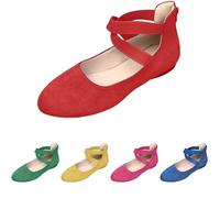 Women's Cute Dress Mary Jane Shoes Soft Party Holiday Ballet Flats Ballet Flats for Women Comfortable Ankle Strap Casual Slip On Elegant Dance Shoes Comfortable Soft Loafer Outdoor Shoes, Green, 36 EU