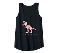Womens Cute Floral Dinosaur Mamasaurus Mom Tank Top