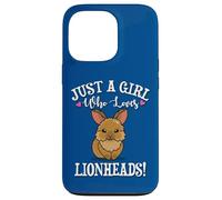 Womens Cute Funny Girl Who Loves Lionhead Rabbits Lover Case for iPhone 13 Pro