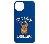Womens Cute Funny Girl Who Loves Lionhead Rabbits Lover Case for iPhone 14 Plus