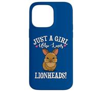 Womens Cute Funny Girl Who Loves Lionhead Rabbits Lover Case for iPhone 14 Pro Max