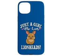 Womens Cute Funny Girl Who Loves Lionhead Rabbits Lover Case for iPhone 15 Plus