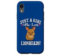Womens Cute Funny Girl Who Loves Lionhead Rabbits Lover Case for iPhone XR