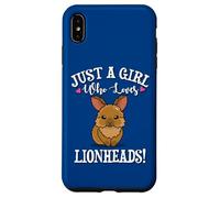 Womens Cute Funny Girl Who Loves Lionhead Rabbits Lover Case for iPhone XS Max